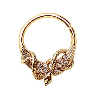 Gold Plated Snake Seamless Ring