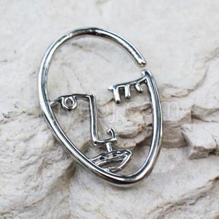 Cartilage Earring 316L Stainless Steel Abstract Face