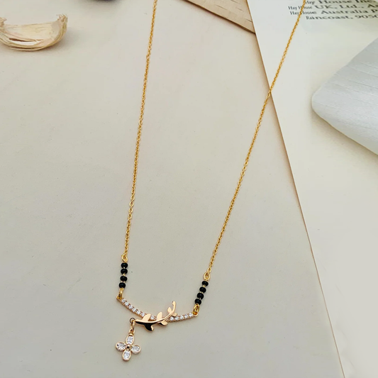 Beautiful Gold Plated American Diamond Mangalsutra