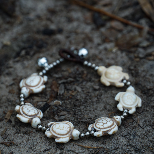 Turtle Silver Boho Bracelet