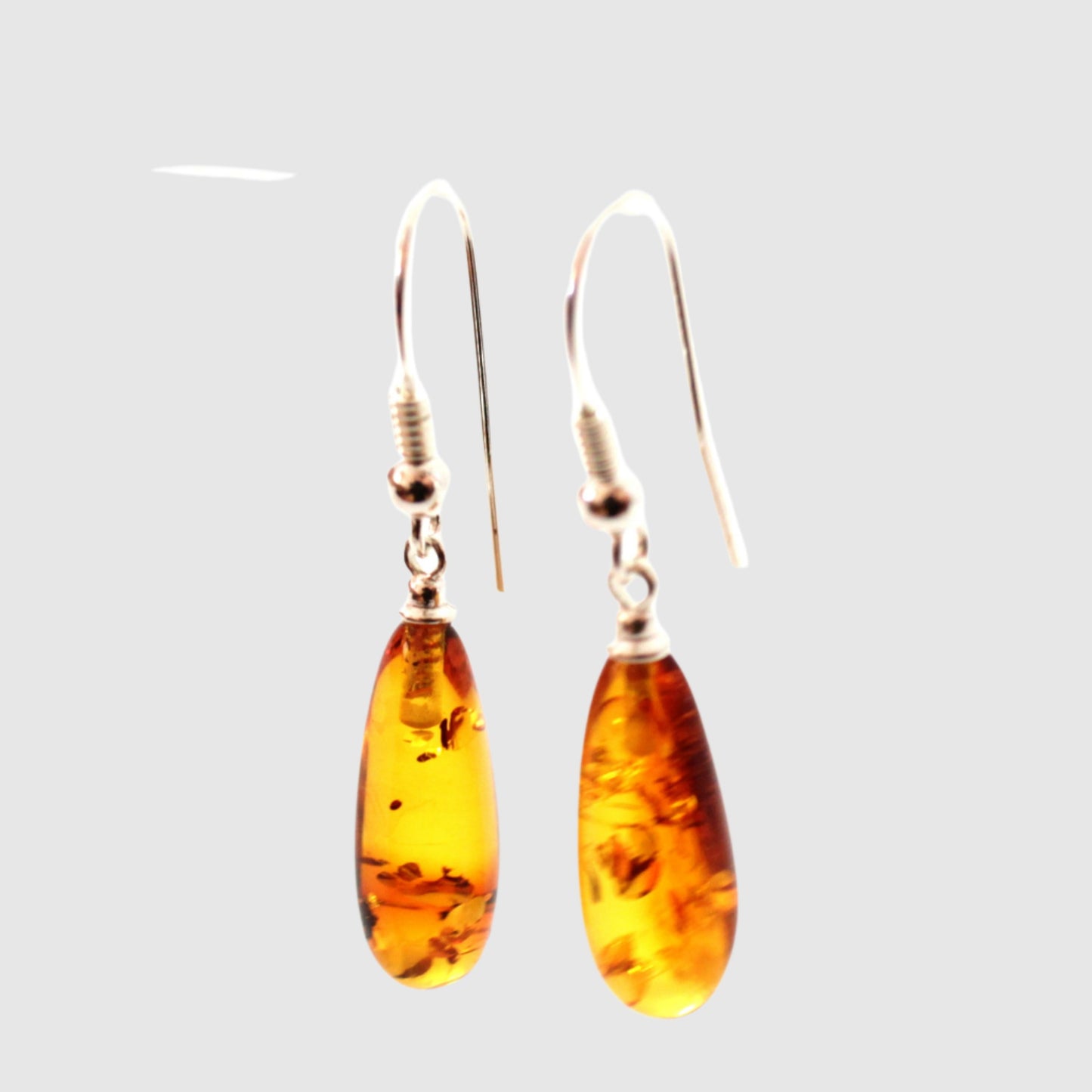 Baltic Amber Jewelry - Drop Earrings with Sterling Silber 925