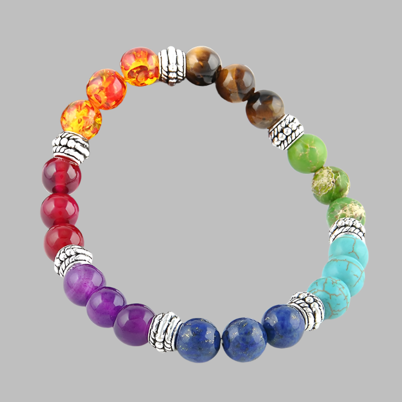 7 Chakra Colors Mixed Healing crystals bracelet