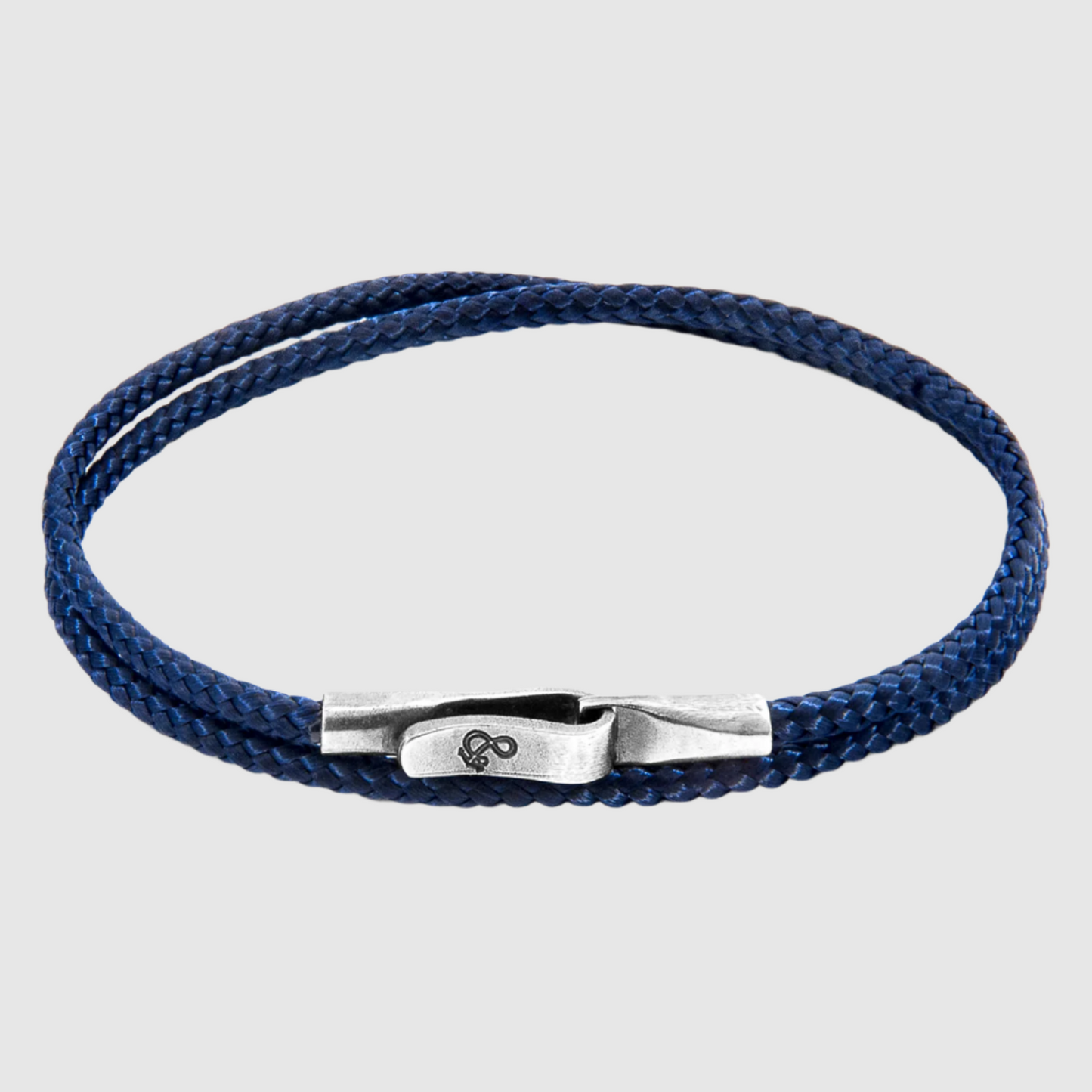 Navy Blue Liverpool Silver and Rope Bracelet