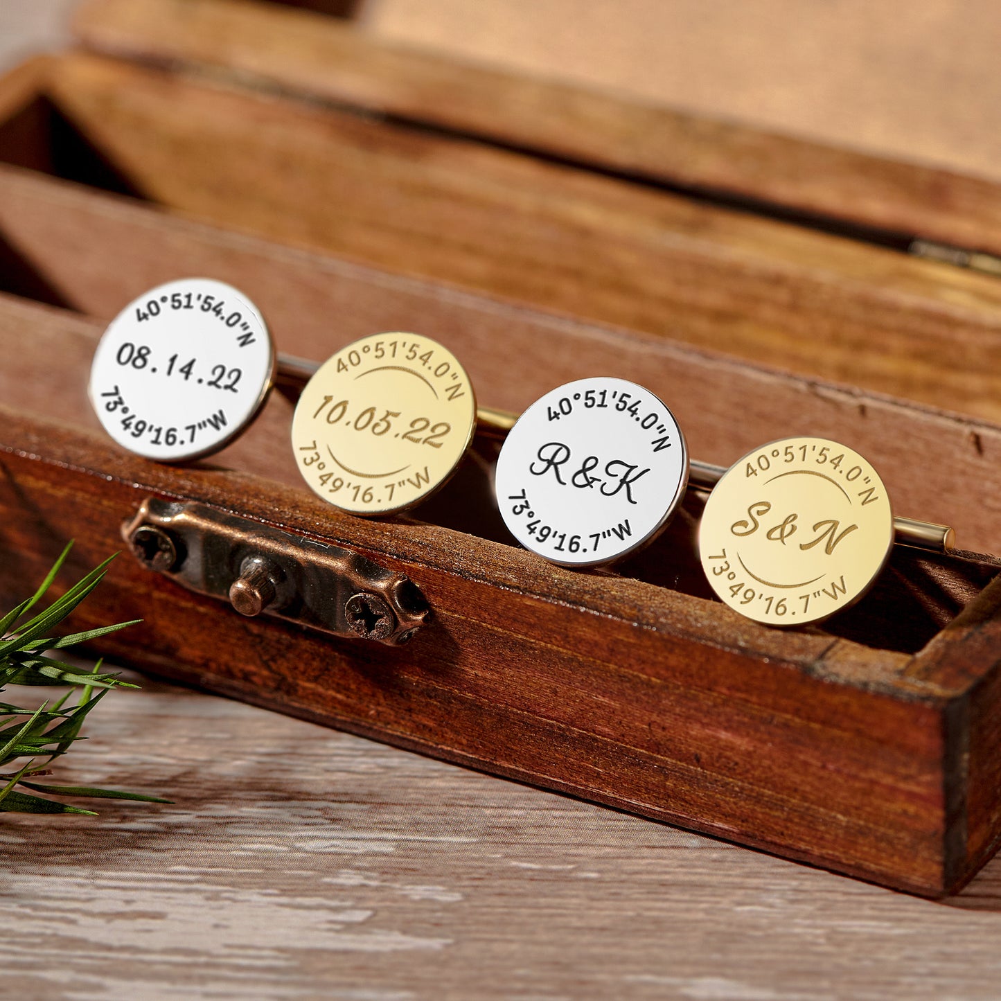 Personalized Groom Coordinate Cufflinks