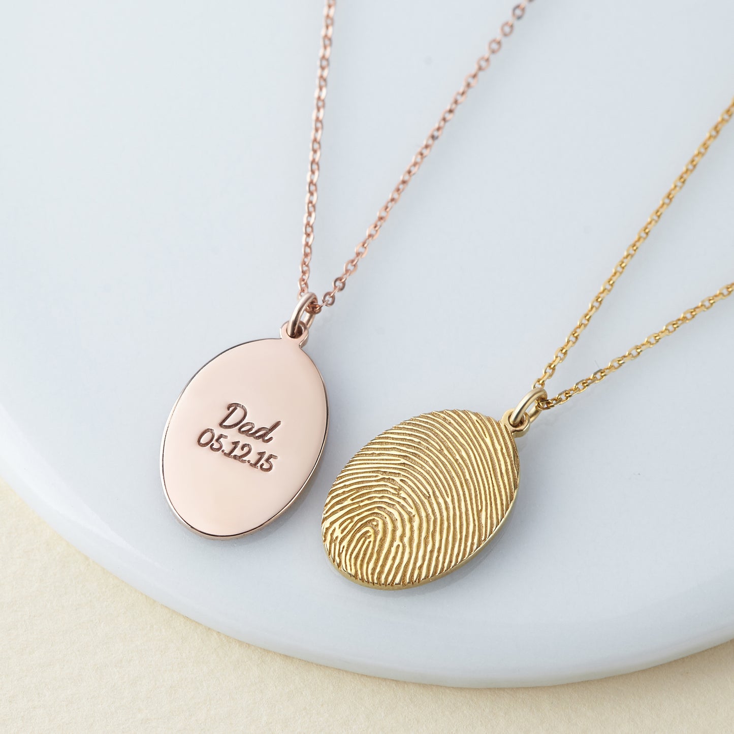 Actual Fingerprint Necklace Memorial Thumbprint Jewelry