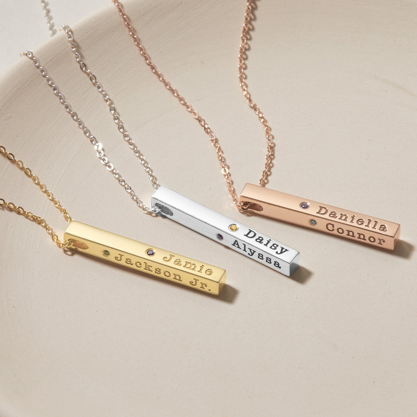 Mom 4 Sided Bar Necklace