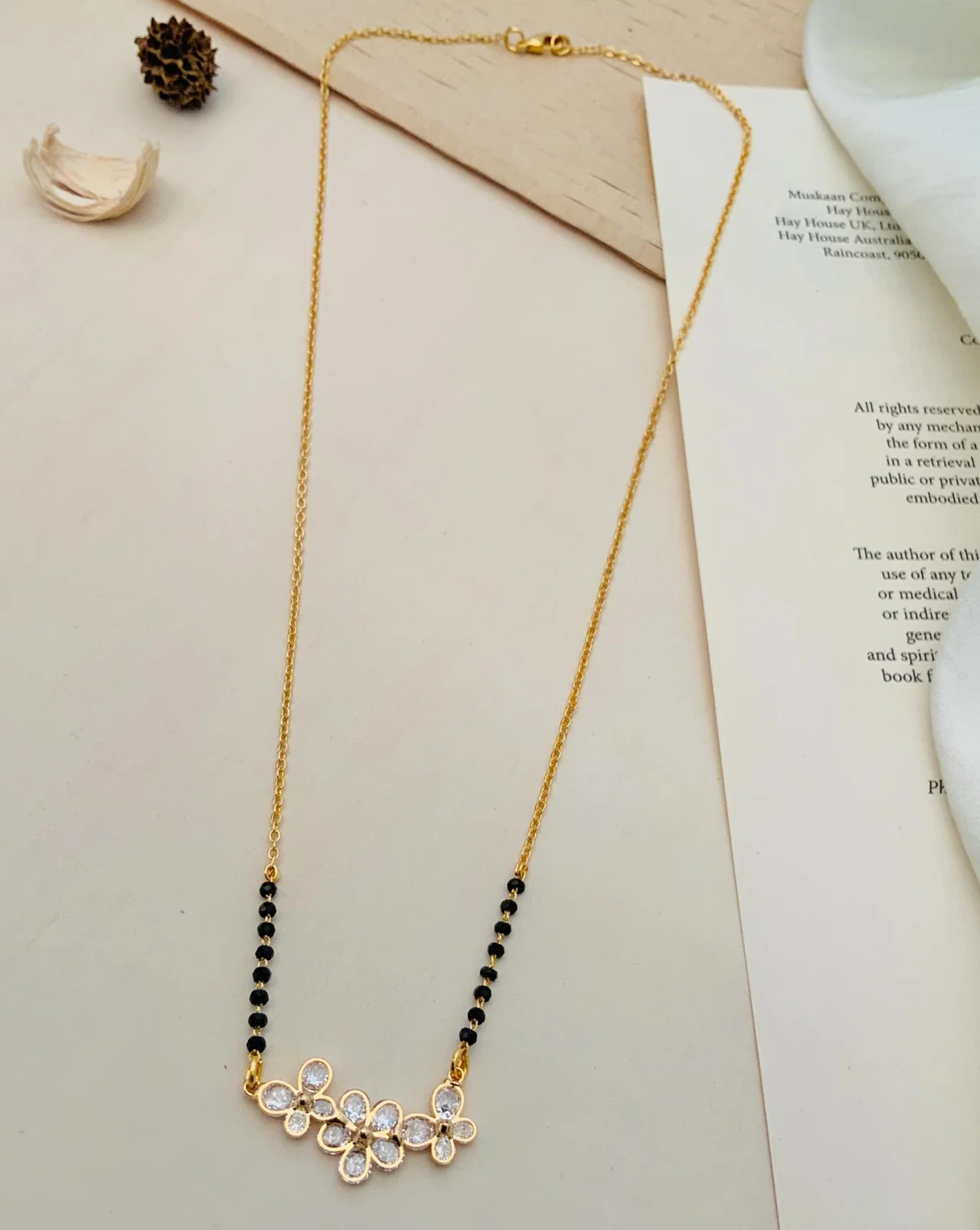 Minimal Gold Plated American Diamond Necklace