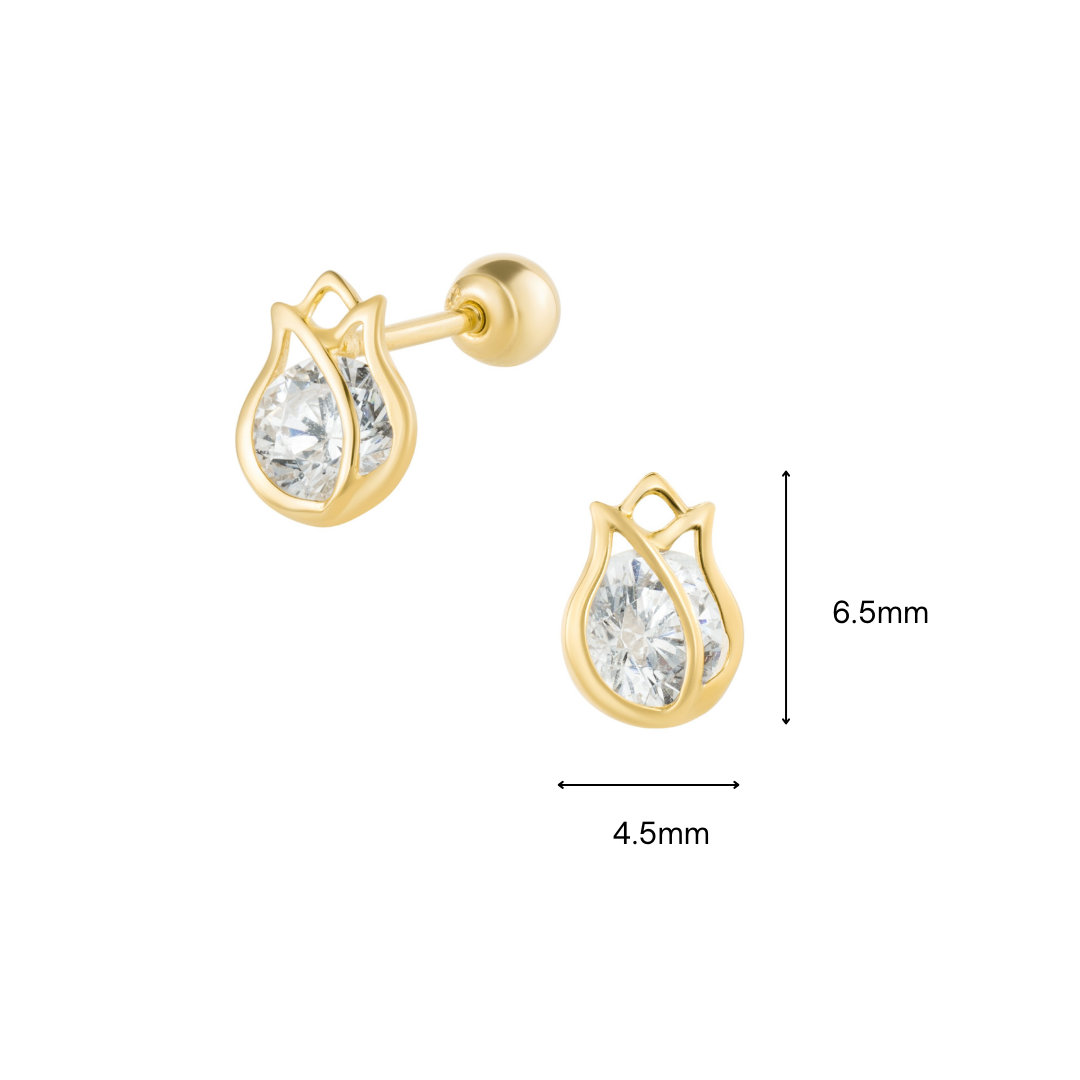 14K (58.5%) SOLID GOLD BELLAROSE PIERCING