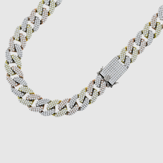 STALLION 18 MM Tricolor Cuban Chain