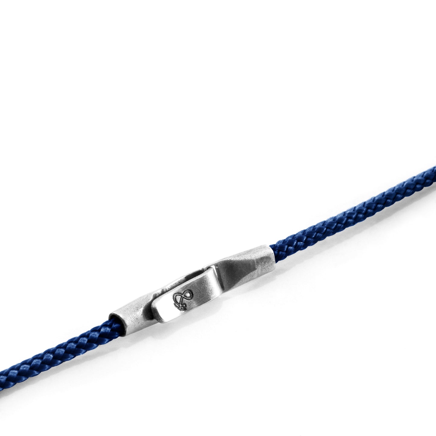 Navy Blue Liverpool Silver and Rope Bracelet