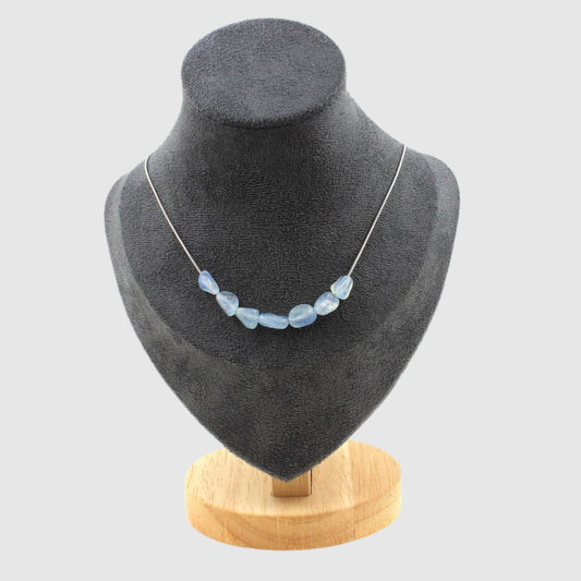 Aquamarine from Brazil 7 beads necklace.