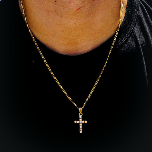 TIP CROSS Steel Micro Necklace