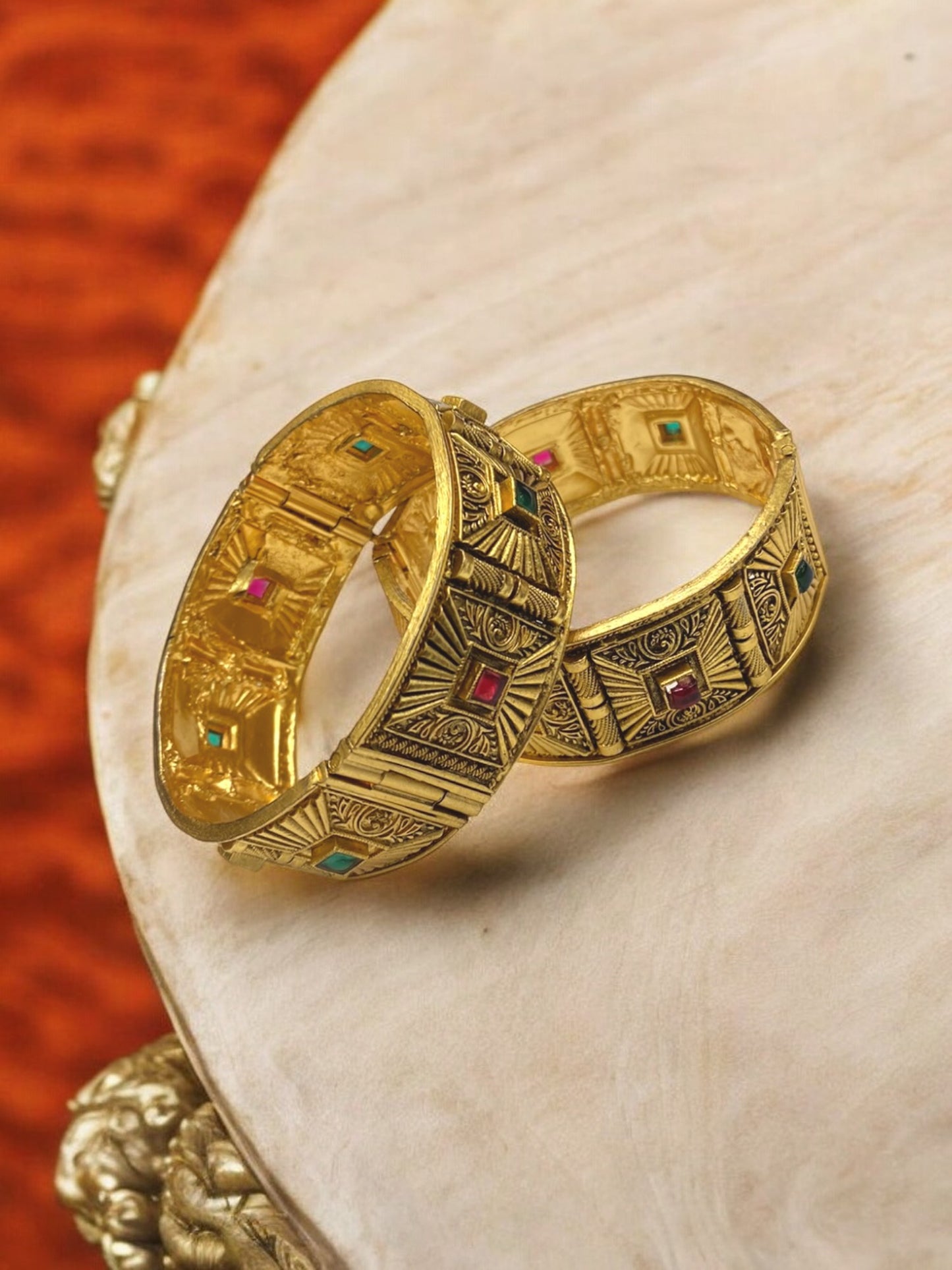 The Elegance Gold-Plated Bangles