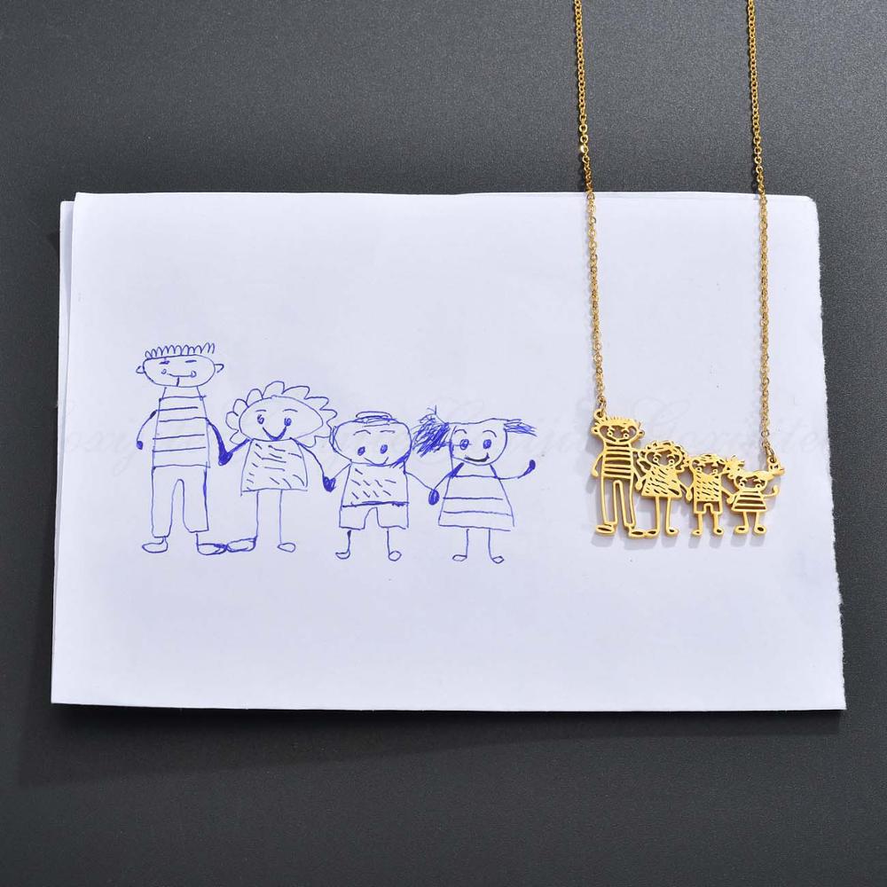 CREATE YOUR OWN DESIGN & DRAWINGS - Doodle Drawing Necklace - custom