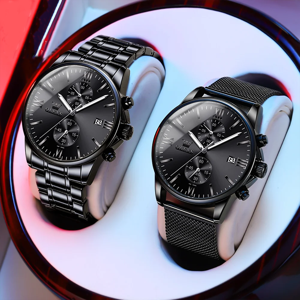 Men's Luxury Black Quartz Luminous Watch