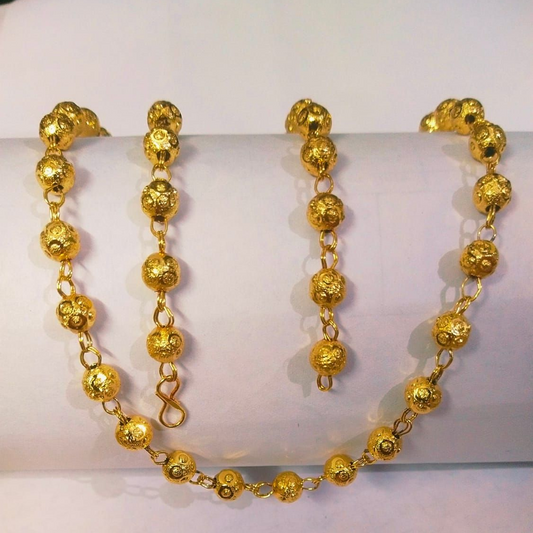 Artificial Gold Plated Beads Design chains