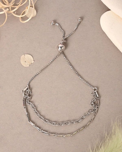 Silver Double chain Bracelet