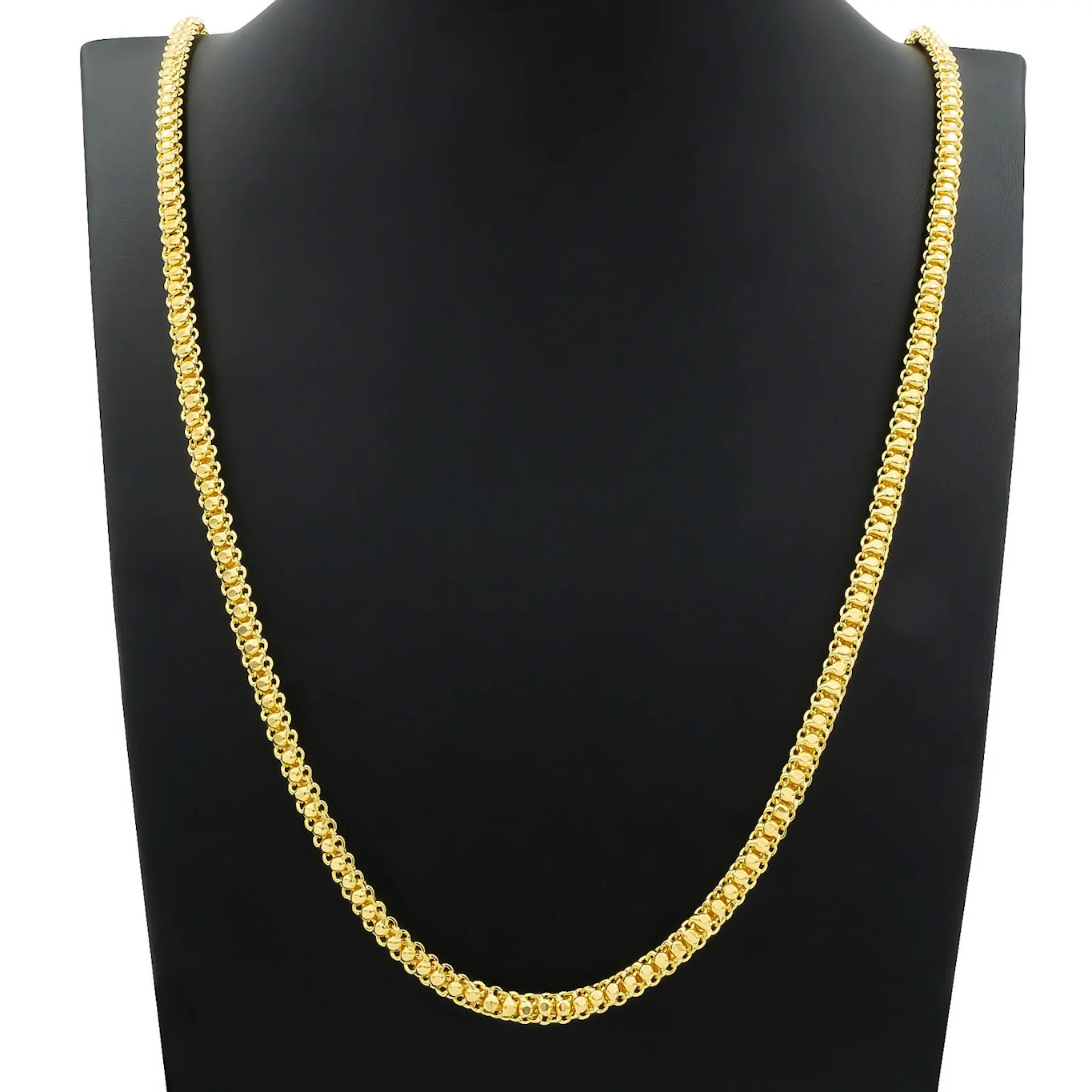 Gold pleated chain for Men & Women