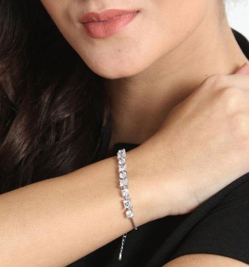 Silver Enzo Solitaire Bracelet Gift