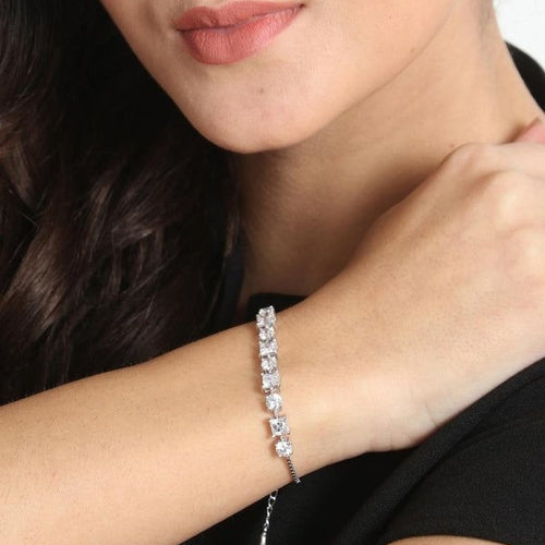 Silver Enzo Solitaire Bracelet Gift