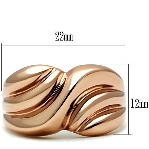 GL214 - IP Rose Gold Brass Ring