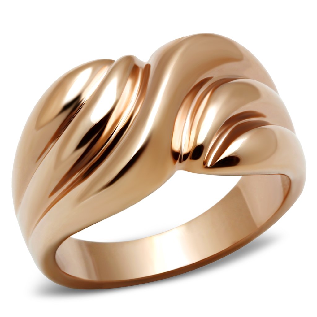 GL214 - IP Rose Gold Brass Ring