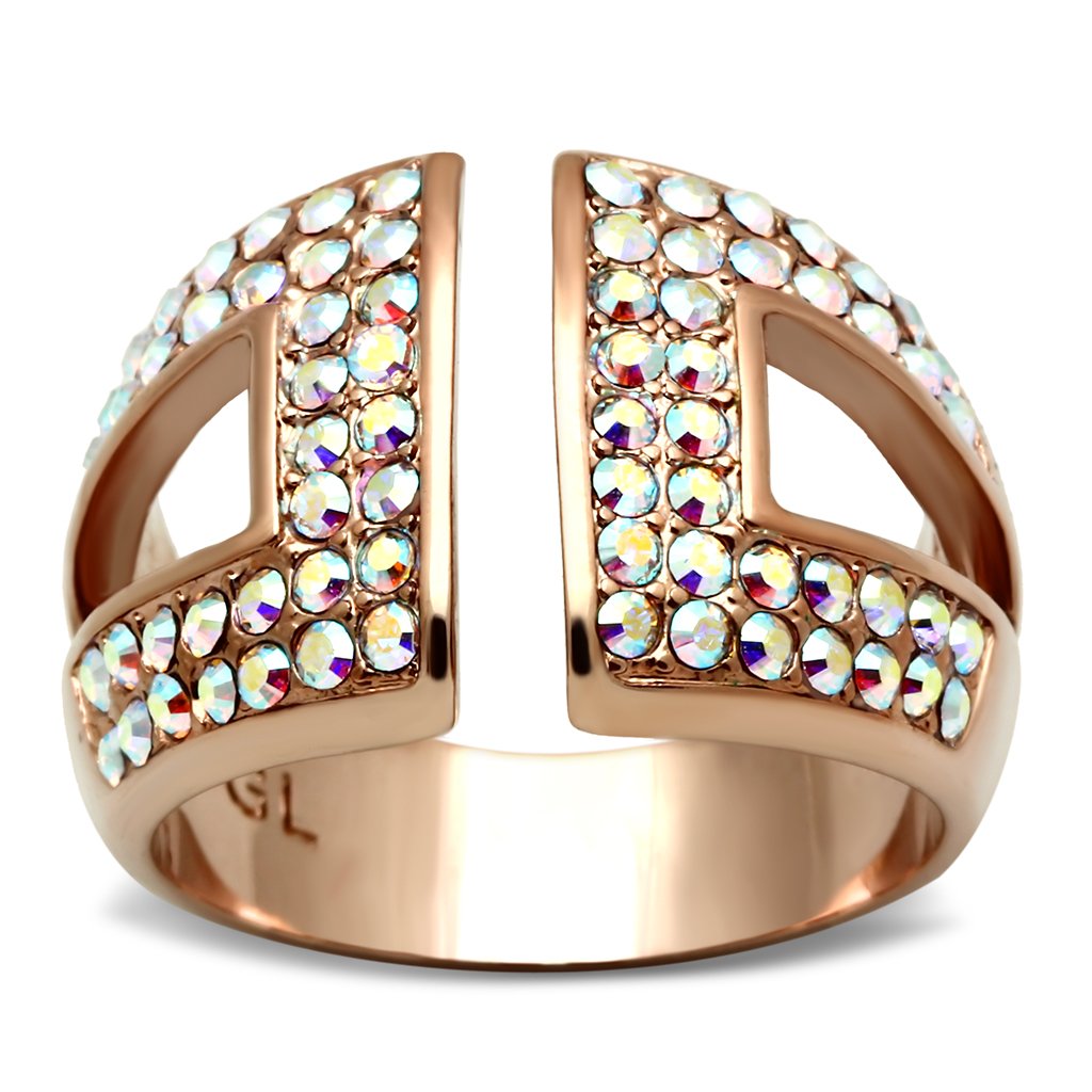 GL222 - Brass Ring with Top Grade Crystal