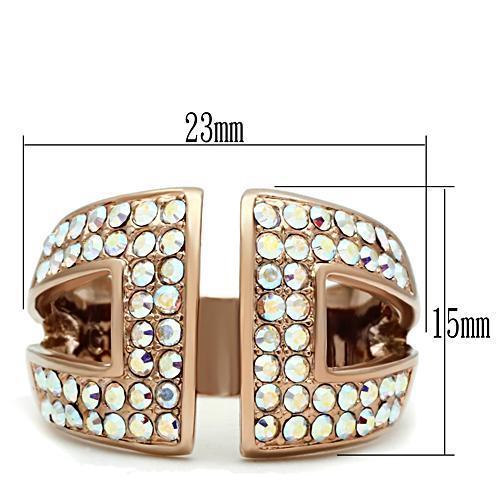 GL222 - Brass Ring with Top Grade Crystal