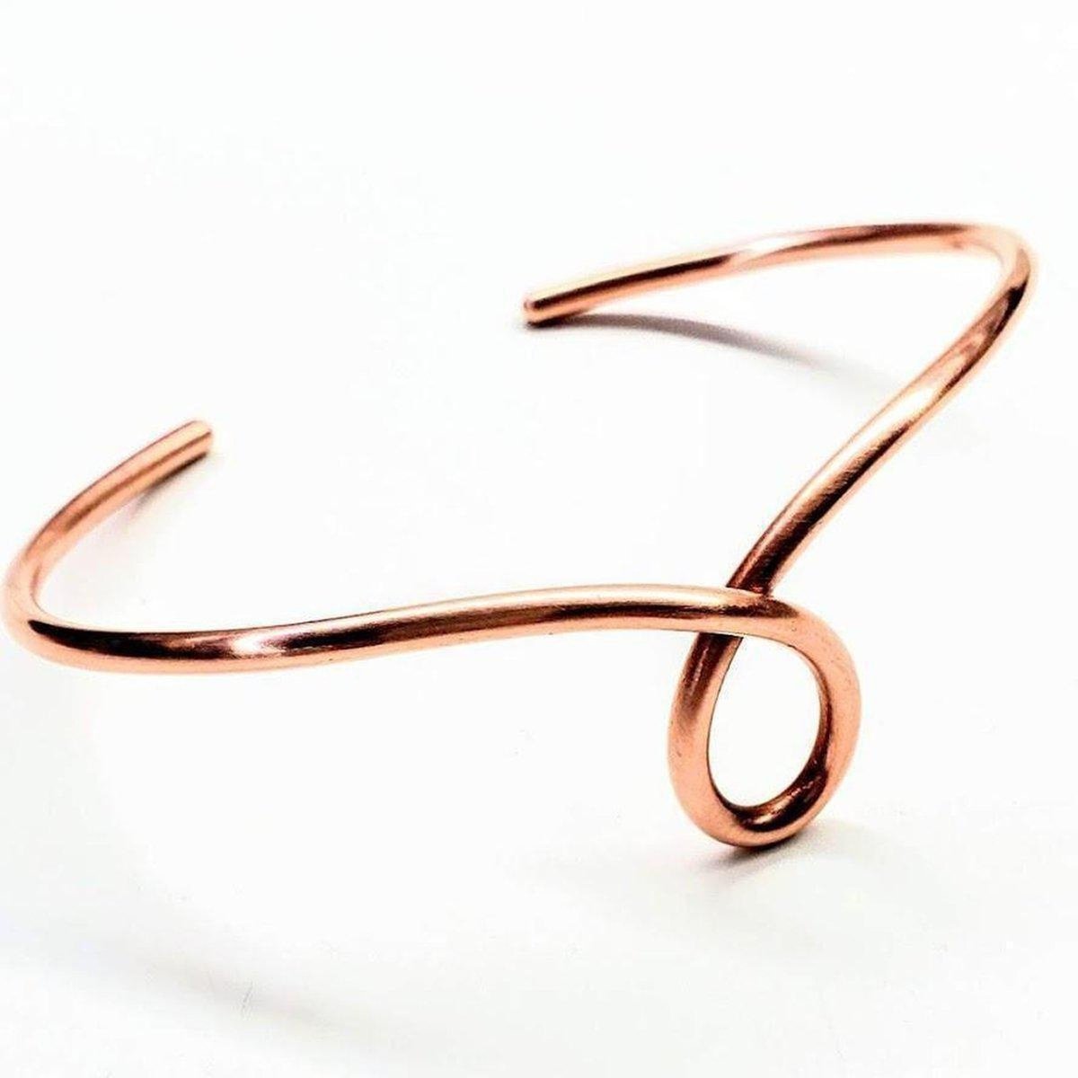 Handmade Copper Teardrop Bangle