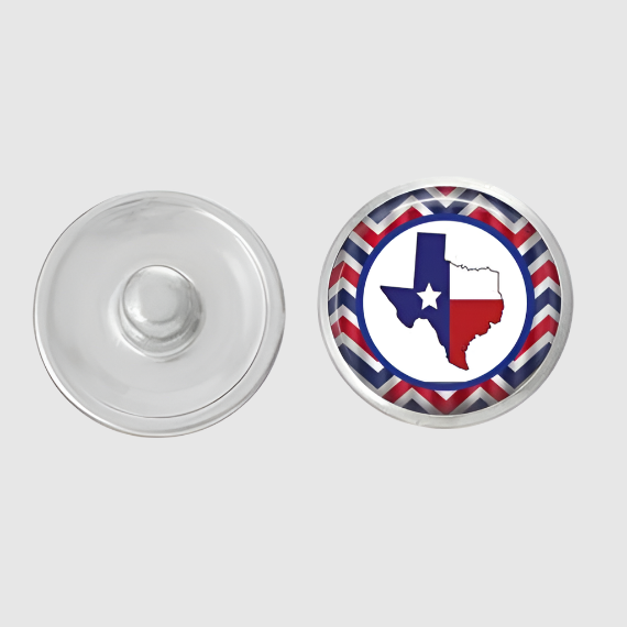 State - Snap Jewelry - Texas Themed Snaps Pair