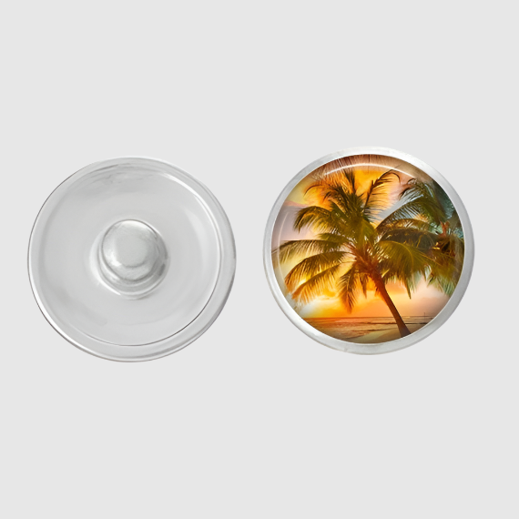 Palm Tree - Snap Jewelry Compatible