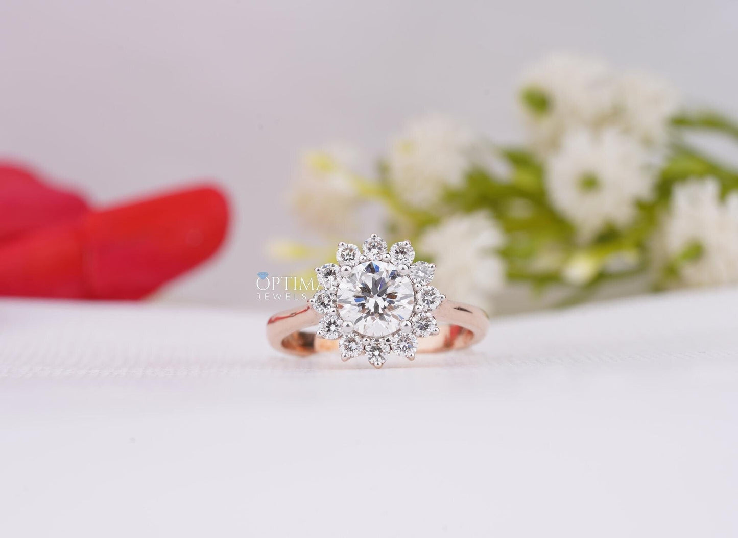 IGI Certified Round Lab Grown Diamond Ring