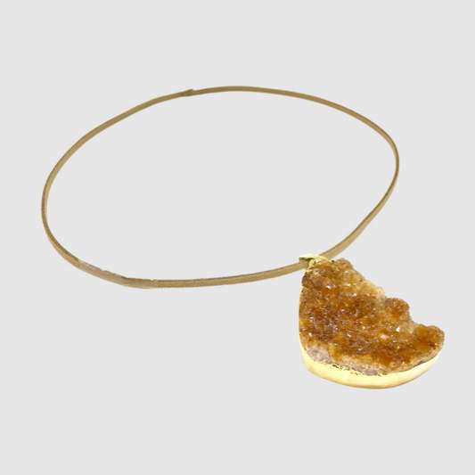 Orange Citrine Cluster Pendant