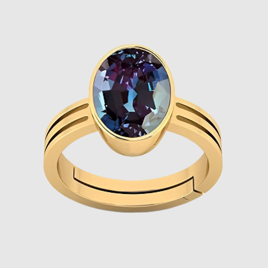 Color Changing Alexandrite Ring Gold Plated