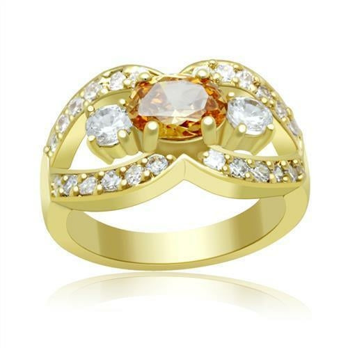 LO2099 - Gold Brass Champagne Ring