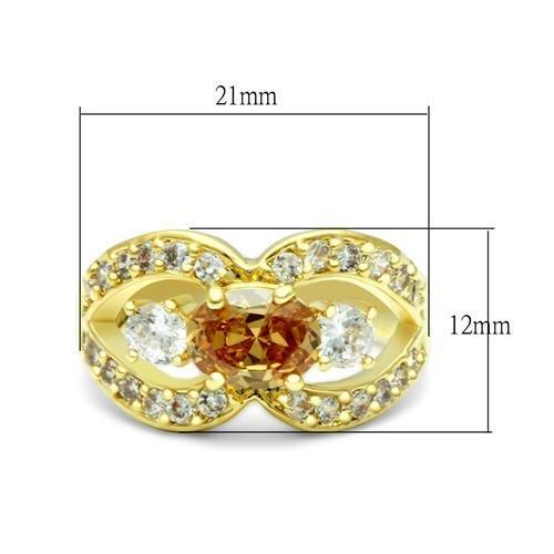 LO2099 - Gold Brass Champagne Ring