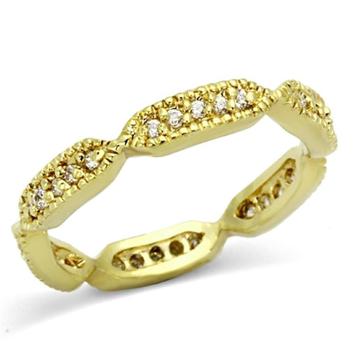 Gold Brass AAA Grade CZ Ring