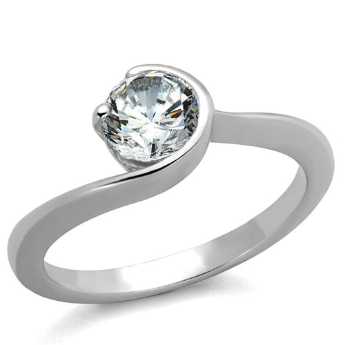 LO3639 - Ring with AAA Grade CZ  in Clear