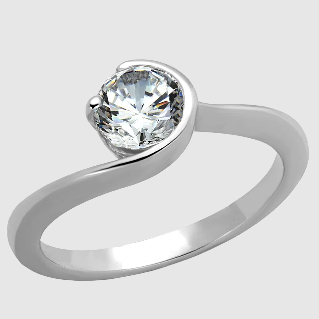 LO3639 - Ring with AAA Grade CZ  in Clear