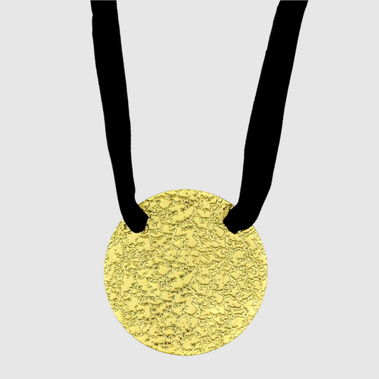 LO3727 - Gold & Brush Brass Chain Pendant