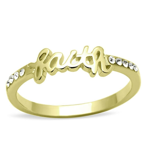 LO3967 - Top Grade Flash Gold Brass Ring