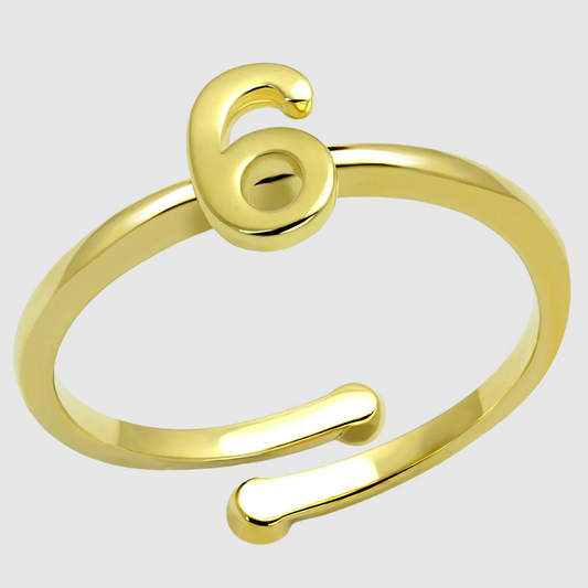 LO4034 - Flash Gold Brass Ring with No Stone