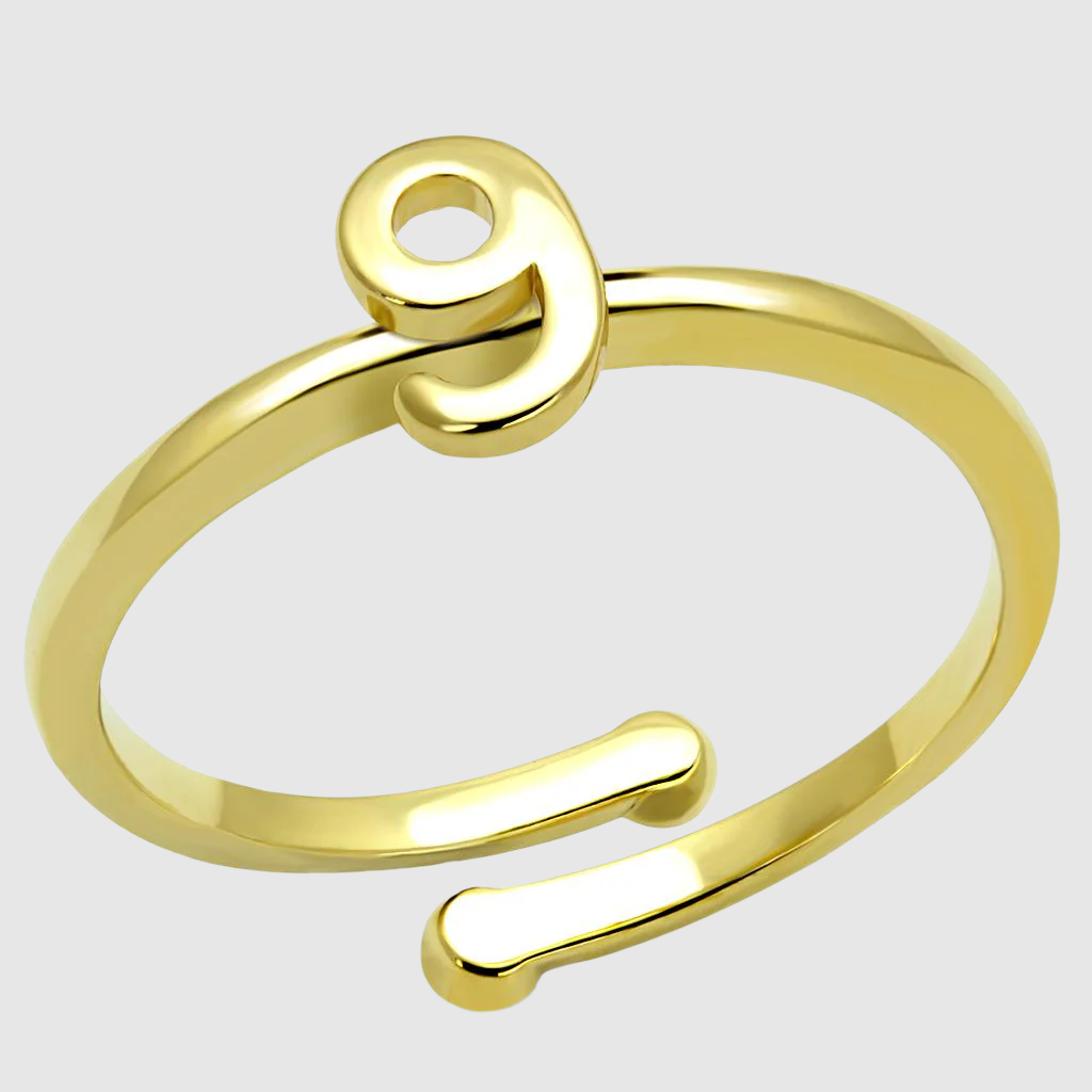 LO4038 - Flash Gold Brass Ring with No Stone