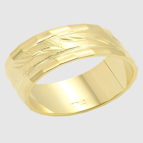 LO983 - Gold Brass Ring with No Stone