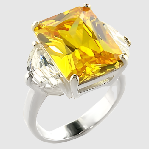 LOAS828 - High-Polished  AAA Grade CZ Ring