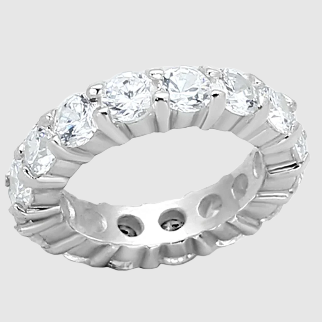 LOAS932 - CZ in Clear Sterling Silver Ring