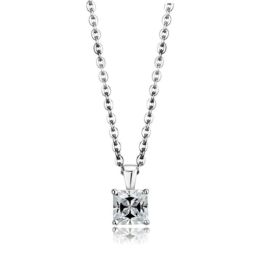 LOS893 - Rhodium 925 Sterling Silver Chain Pendant