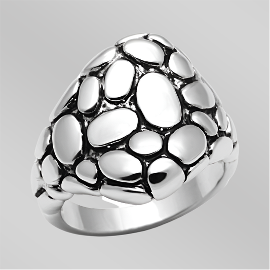 3W047 - Rhodium Brass Ring with No Stone