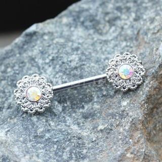 Stainless Steel Aurora Flower Cluster Nipple Bar