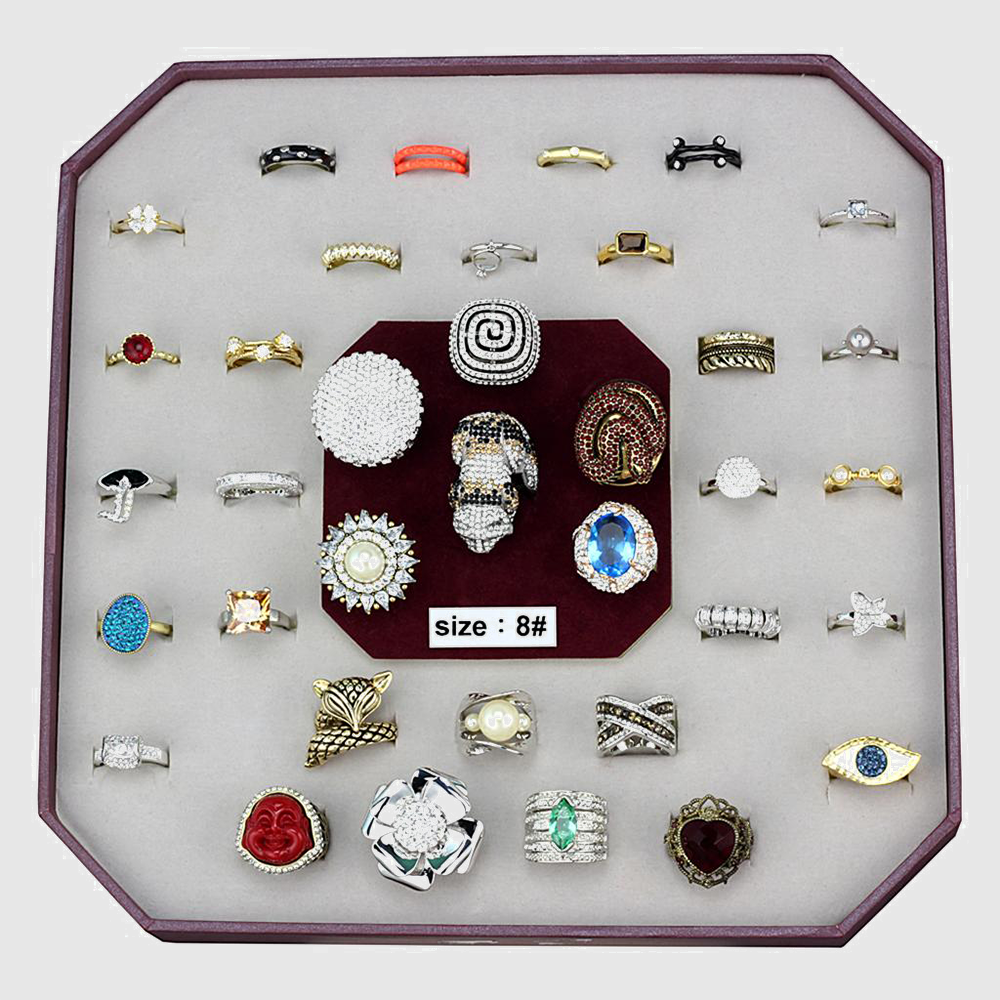 VK-053-SIZE8 - Assorted Brass Ring with Assorted  in Assorted